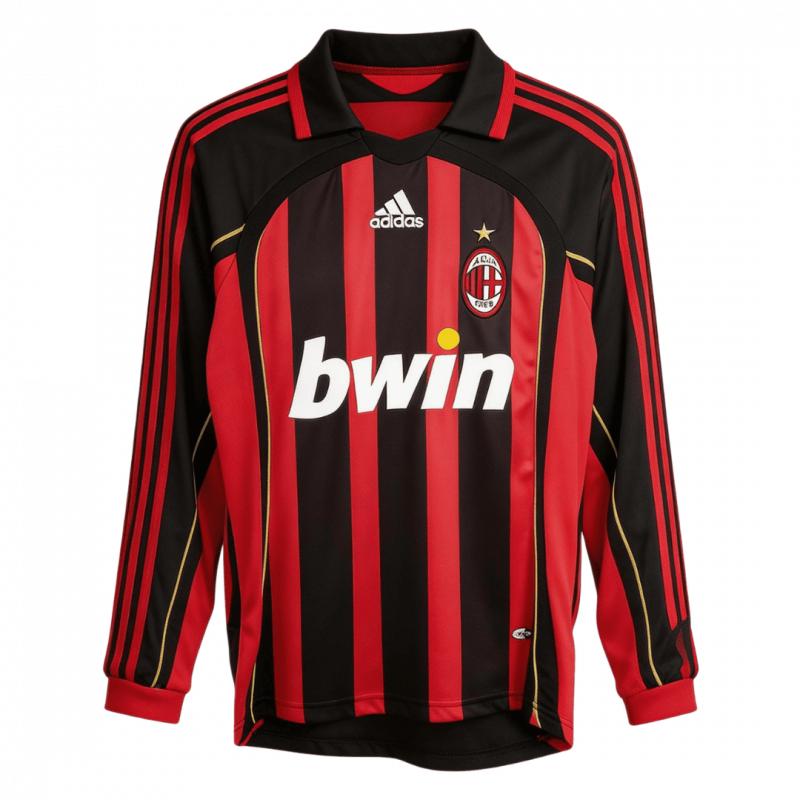 Retro Soccer Jersey AC Milan Home Long Sleeve 2006/07
