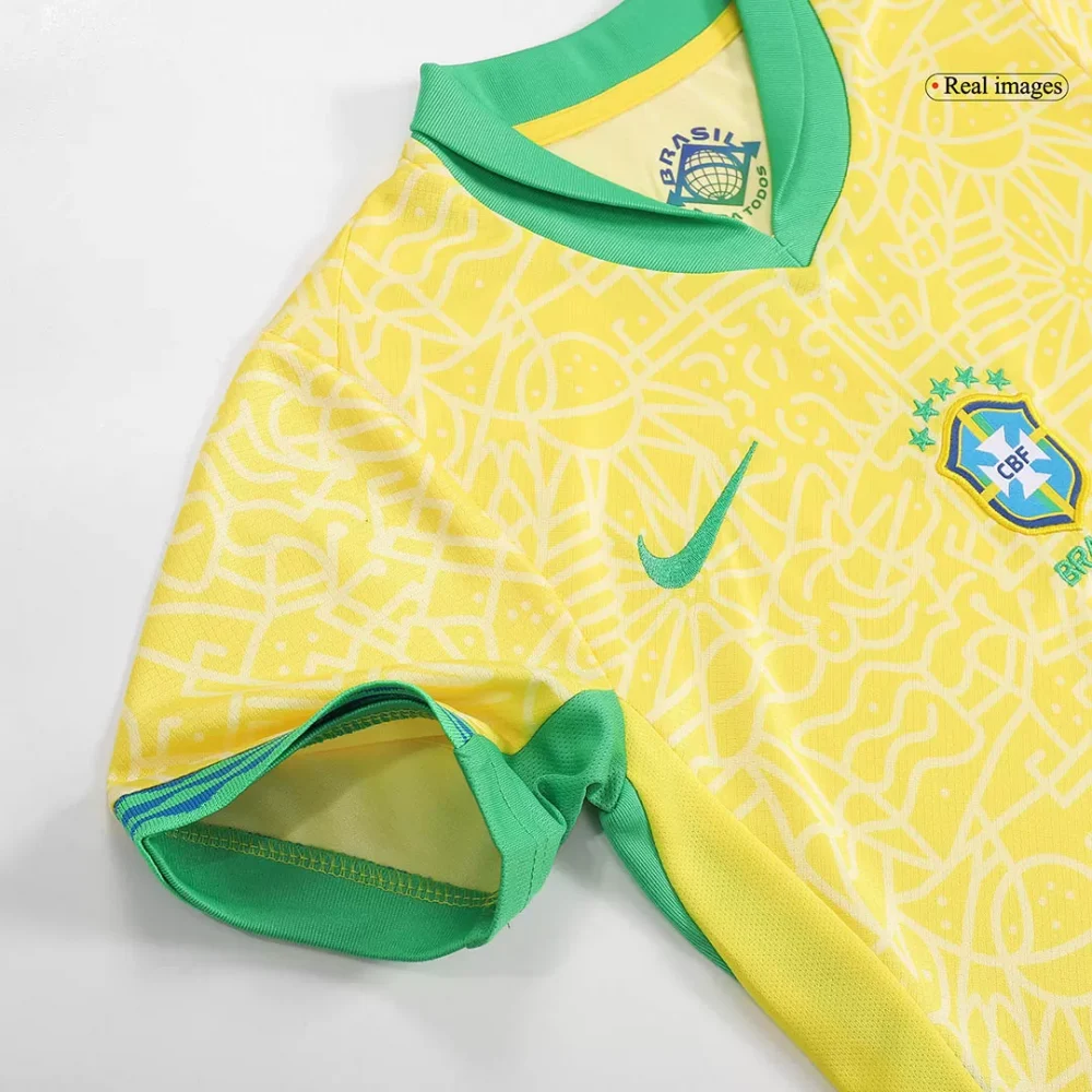 Brazil Home Kids Soccer Jerseys Kit Copa America - Image 11