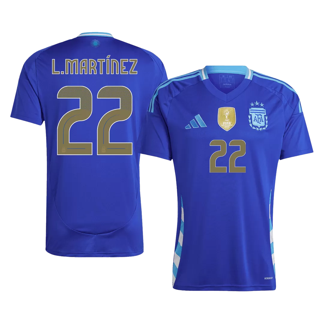 L.MARTÍNEZ #22 Argentina Away Soccer Jersey