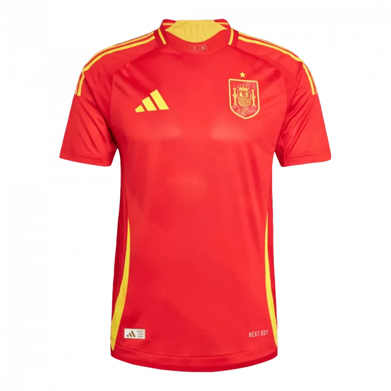 Spain Home Authentic Soccer Jersey EURO