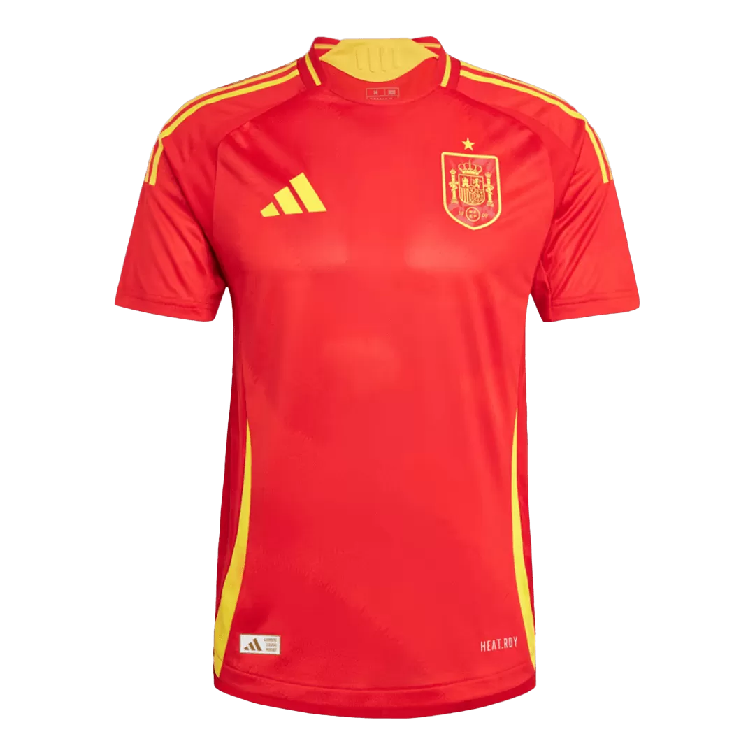 Spain Home Authentic Soccer Jersey EURO