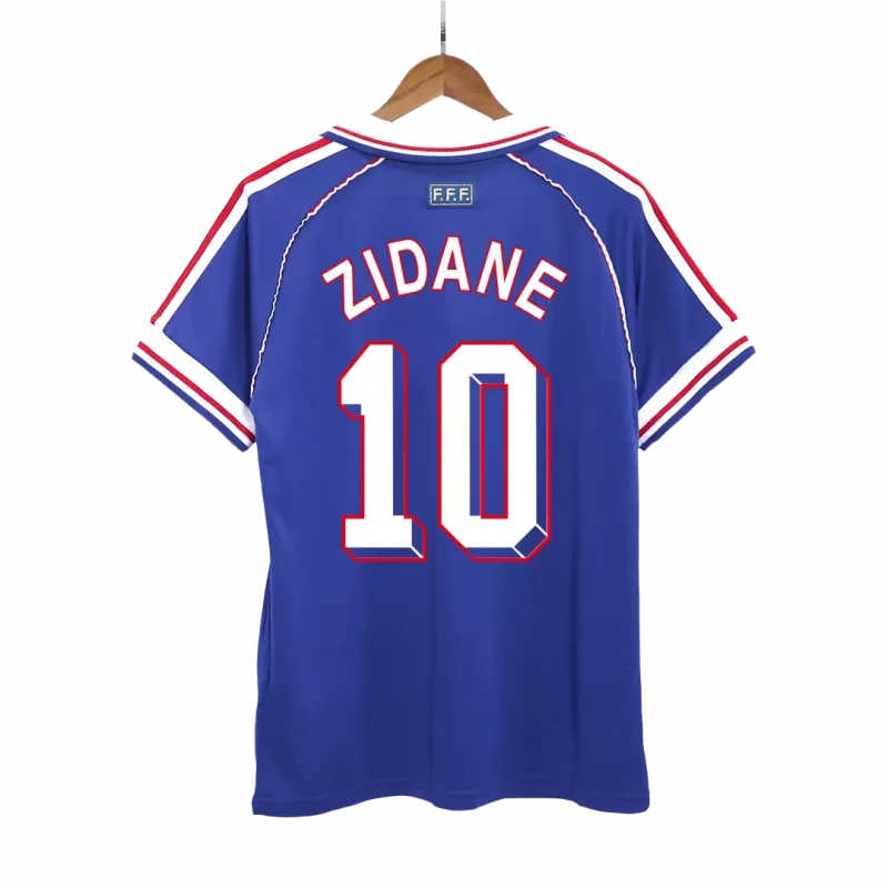 Vintage Soccer Jersey ZIDANE #10 France Home 1998