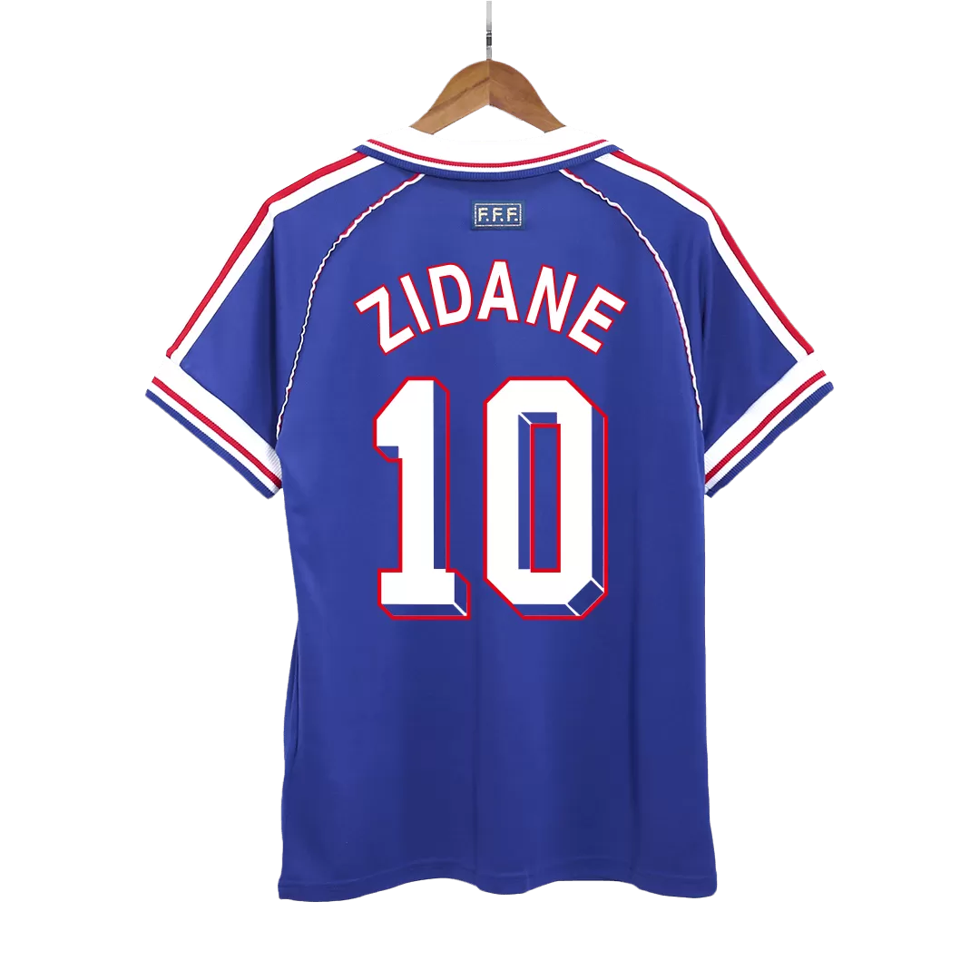 Vintage Soccer Jersey ZIDANE #10 France Home 1998