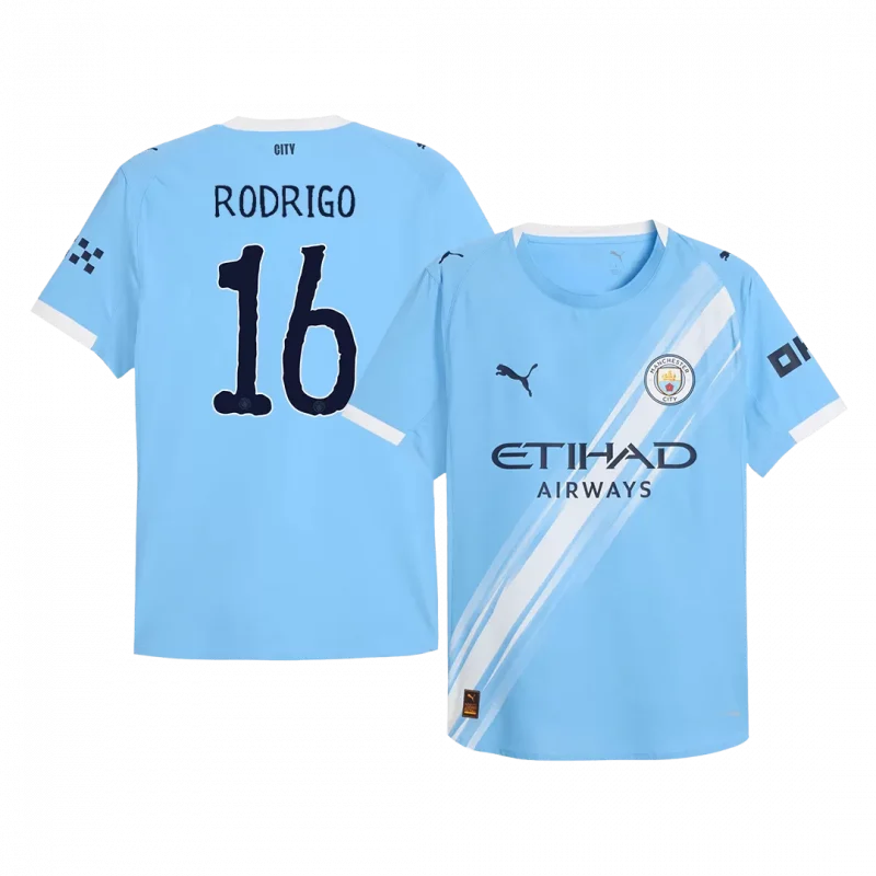RODRIGO #16 Manchester City Home Authentic Soccer Jersey 2025/26 - Club World Cup