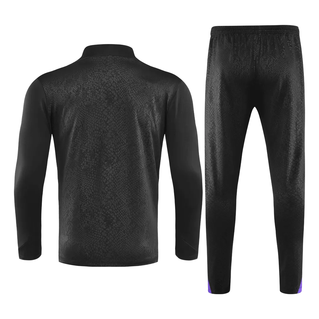 Barcelona 1/4 Zip Tracksuit 2025/26 Black - Image 2