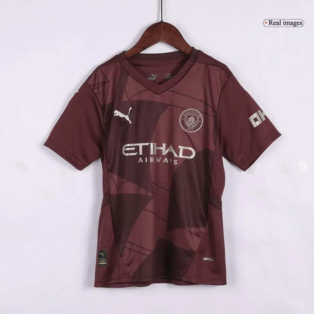 Manchester City Third Away Kids Soccer Jerseys Full Kit - Image 4