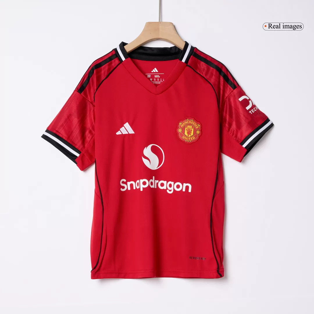 Manchester United Home Kids Soccer Jerseys Full Kit 2025/26 - Image 3
