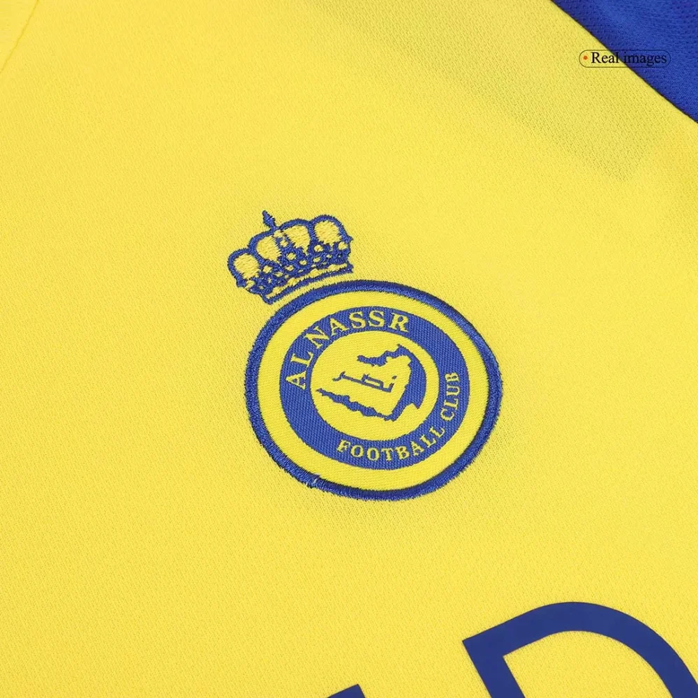 RONALDO #7 Al Nassr Home Kids Soccer Jerseys Kit - Image 9