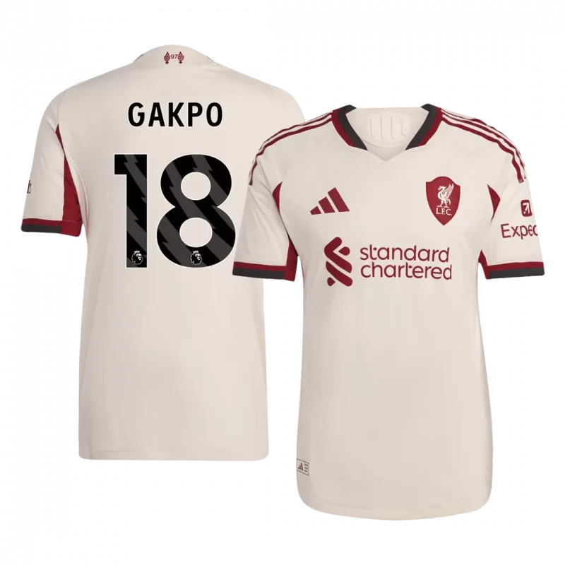 GAKPO #18 Liverpool Away Authentic Soccer Jersey 2025/26