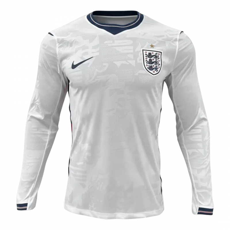 England Home Long Sleeve Player Version Jersey World Cup 2026