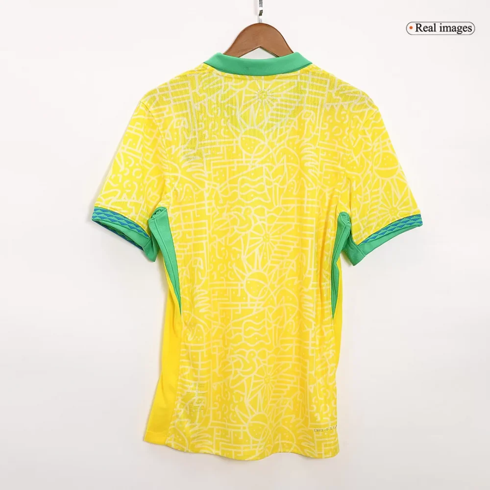 Brazil Home Authentic Soccer Jersey - Image 8