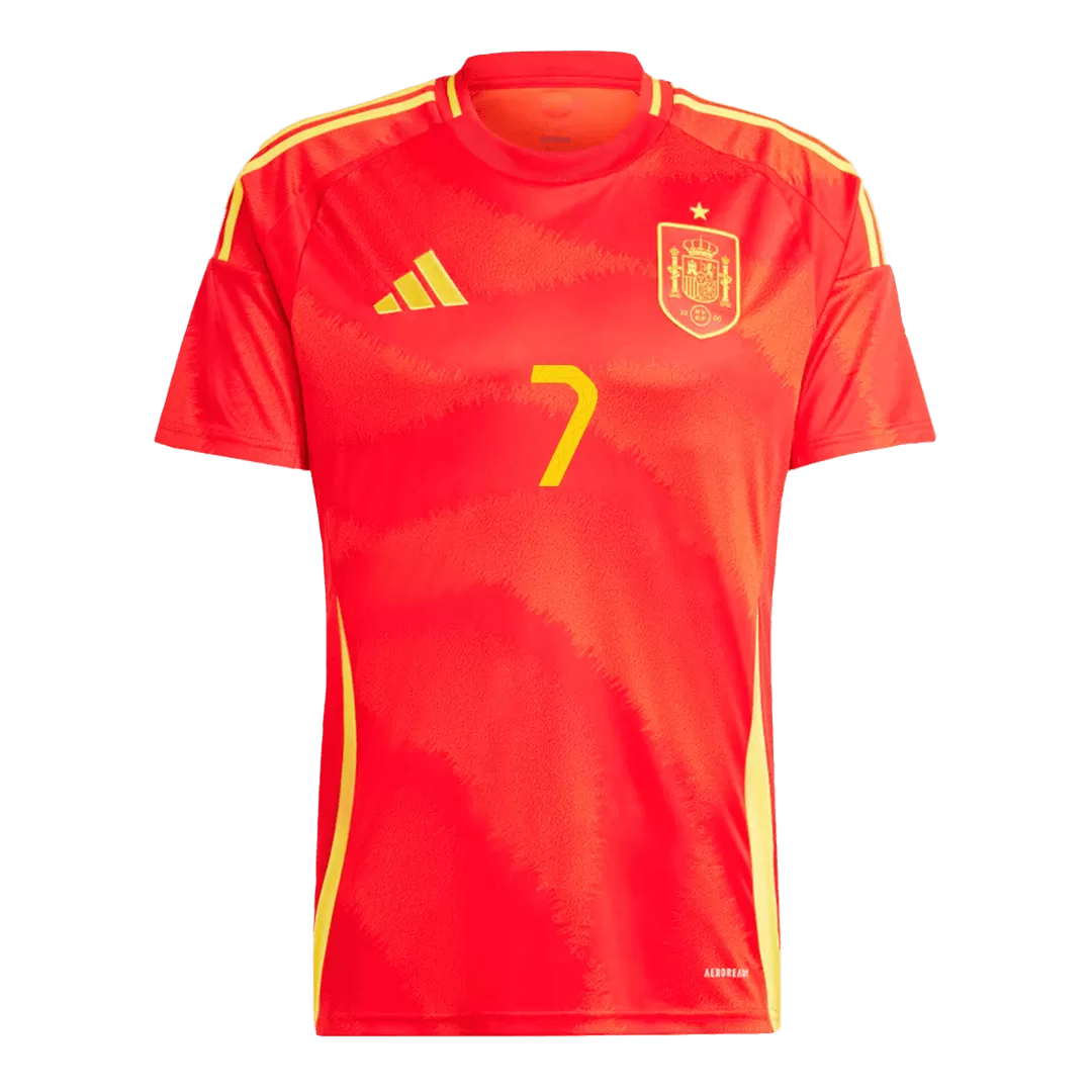 MORATA #7 Spain Home Soccer Jersey EURO - Image 2