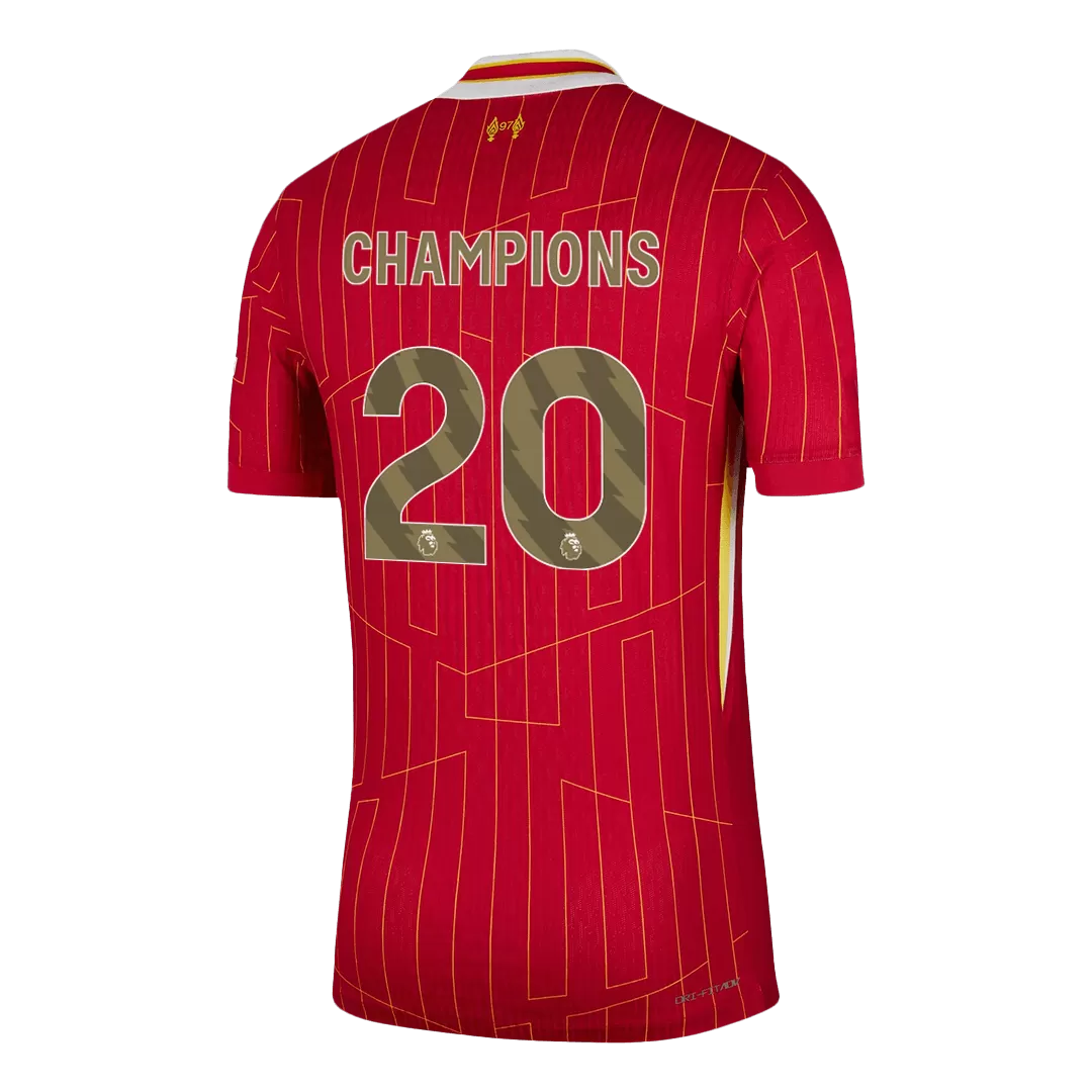 CHAMPIONS #20 Liverpool Home Authentic Soccer Jersey - Image 3