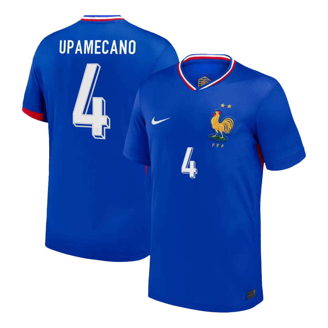 UPAMECANO #4 France Home Soccer Jersey