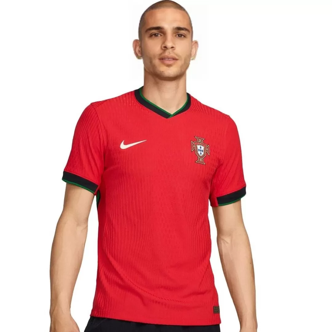 Portugal Home Authentic Soccer Jersey EURO - Image 3