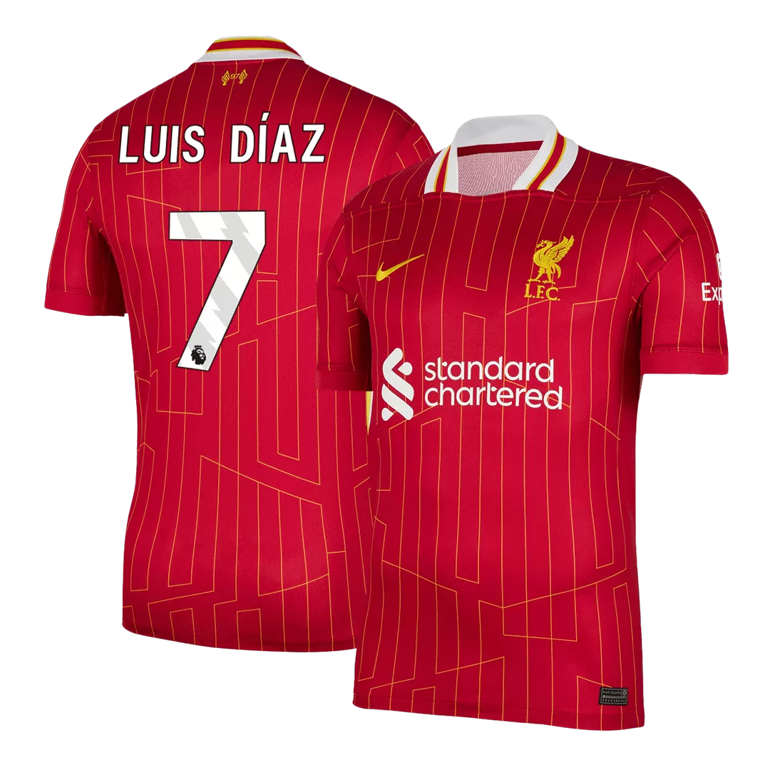 LUIS DÍAZ #7 Liverpool Home Soccer Jersey