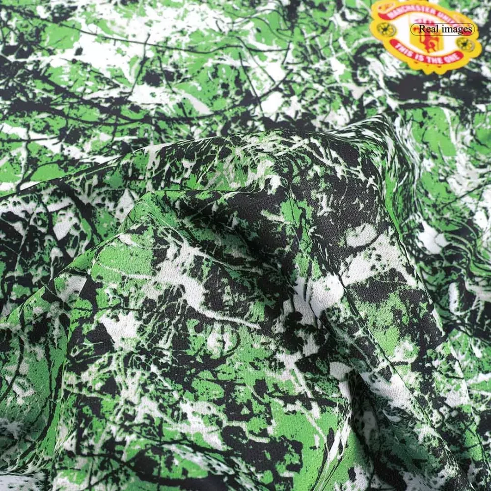 Manchester United X Stone Roses Pre-Match Soccer Jersey 2023/24 Green - Image 9