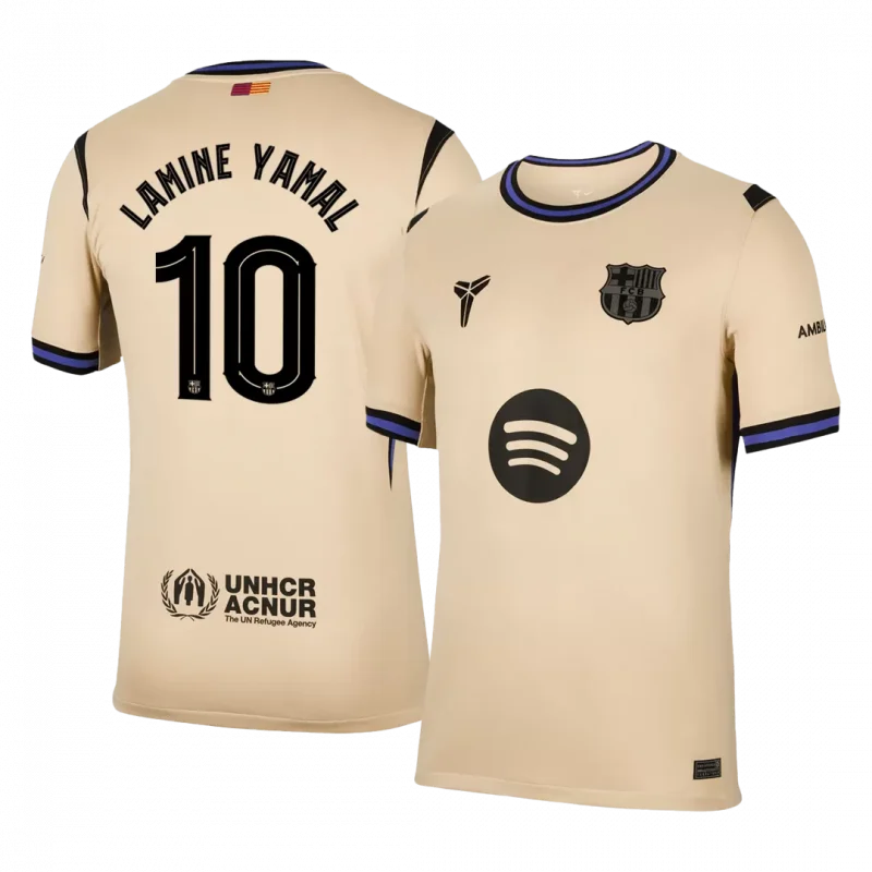 LAMINE YAMAL #10 Barcelona Away Soccer Jersey 2025/26 -UCL