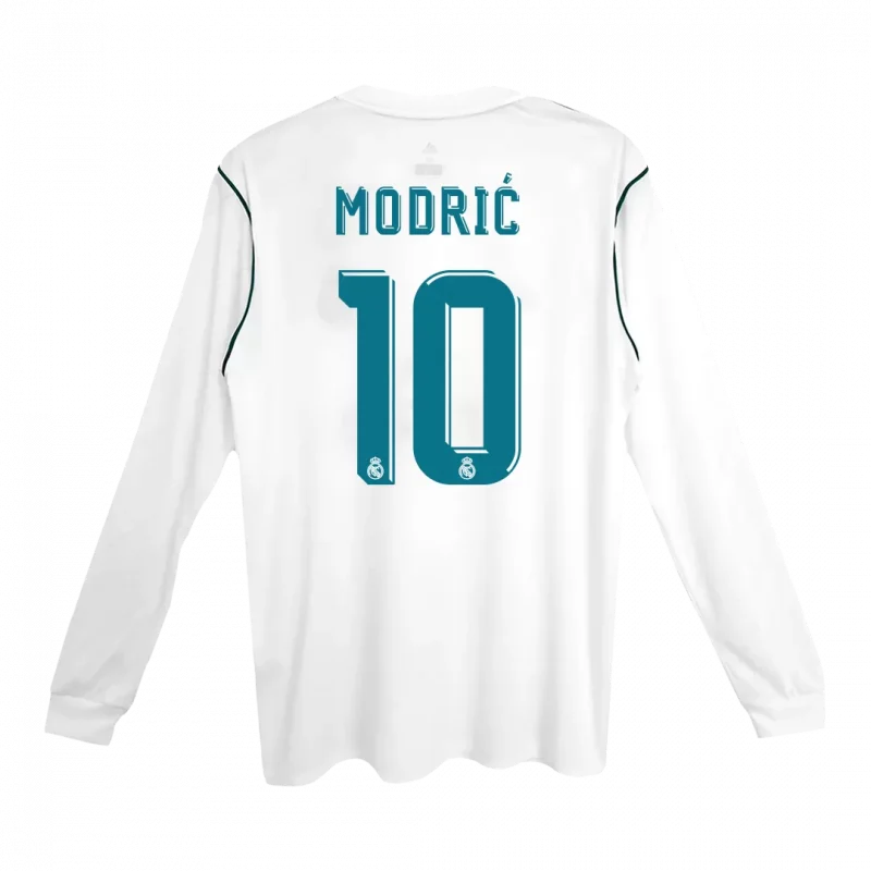 Vintage Soccer Jersey MODRIĆ #10 Real Madrid Home Long Sleeve 2017/18