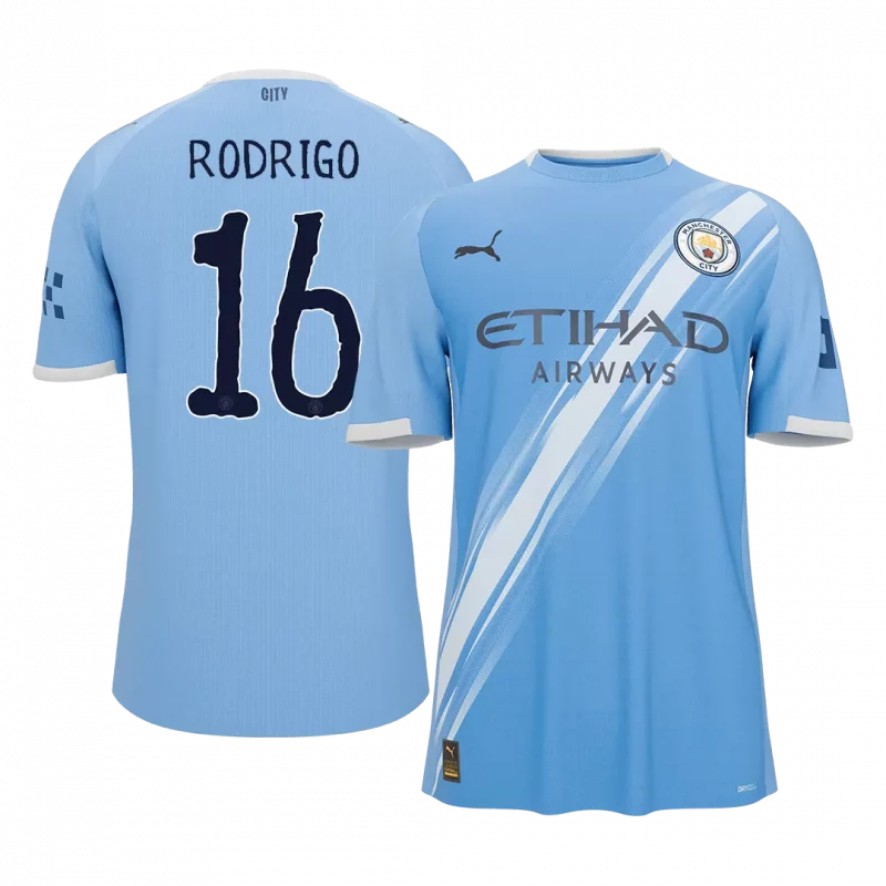 RODRIGO #16 Manchester City Home Soccer Jersey 2025/26 - Club World Cup