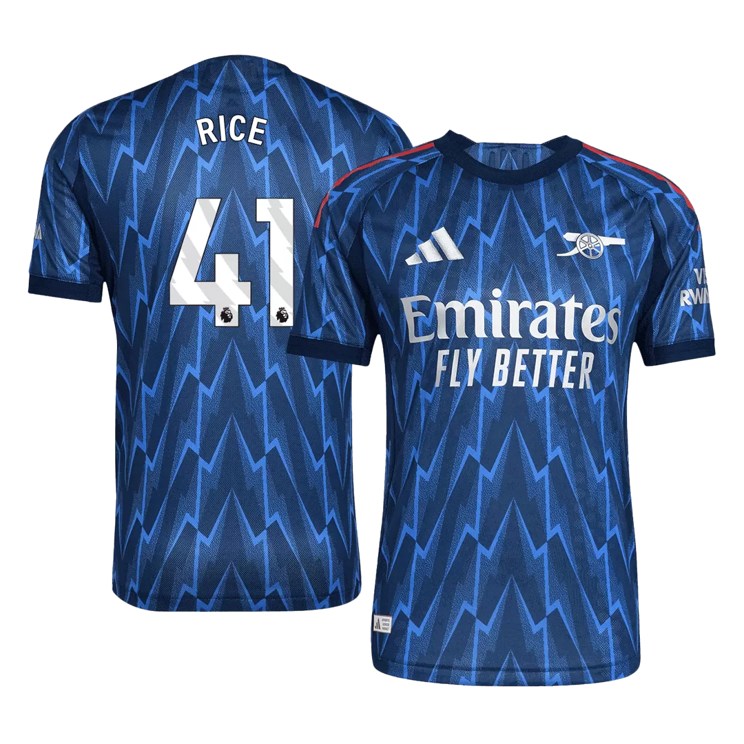 RICE #41 Arsenal Away Authentic Soccer Jersey 2025/26