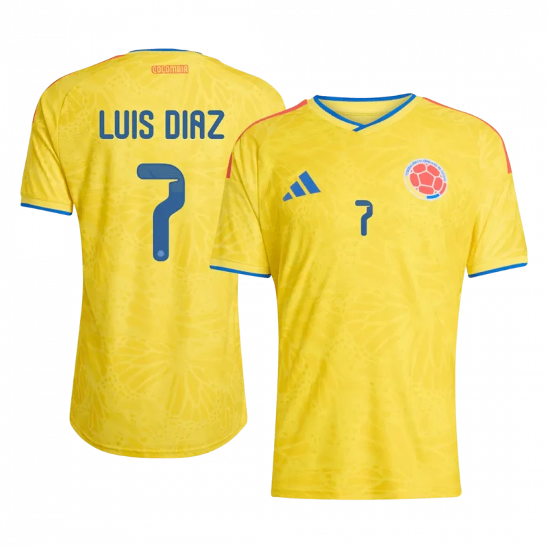 LUIS DíAZ #7 Colombia Home Player Version Jersey World Cup 2026