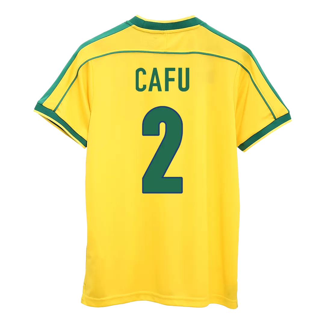 Vintage Soccer Jersey CAFU #2 Brazil Home 1998