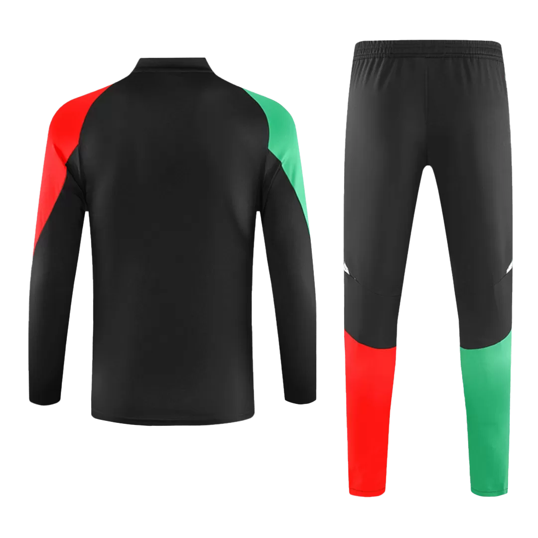 Arsenal 1/4 Zip Tracksuit Kids Black - Image 2