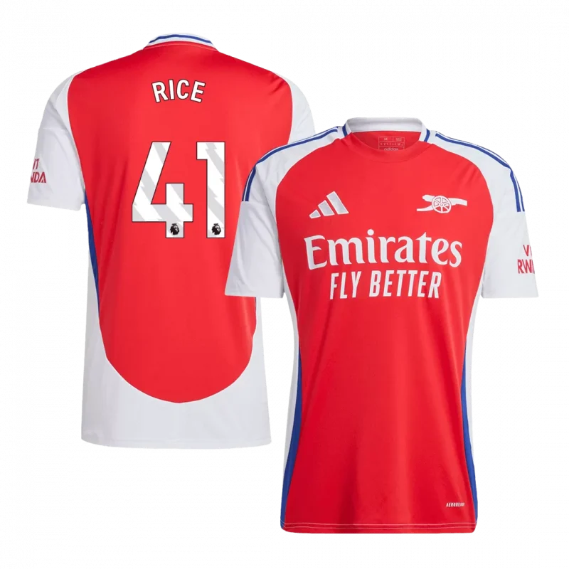 RICE #41 Arsenal Home Soccer Jersey
