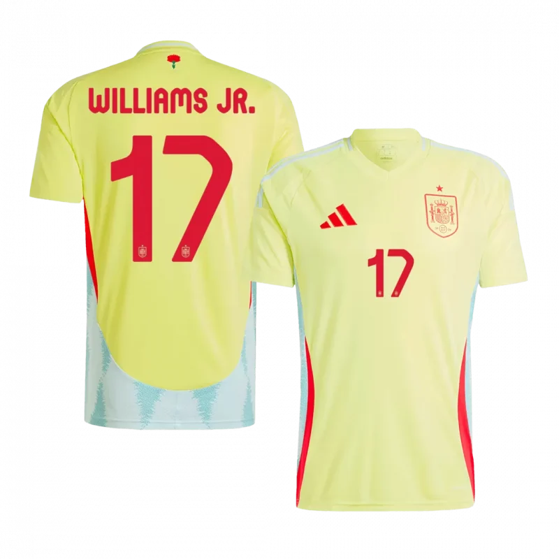 WILLIAMS JR. #17 Spain Away Soccer Jersey EURO