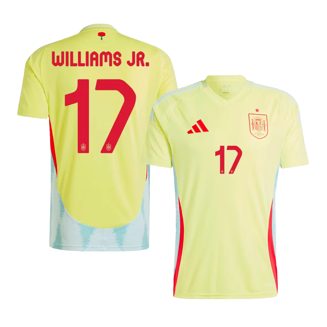 WILLIAMS JR. #17 Spain Away Soccer Jersey EURO