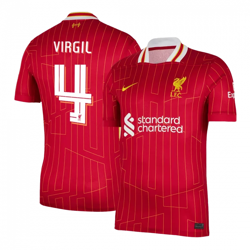 VIRGIL #4 Liverpool Home Soccer Jersey - UCL