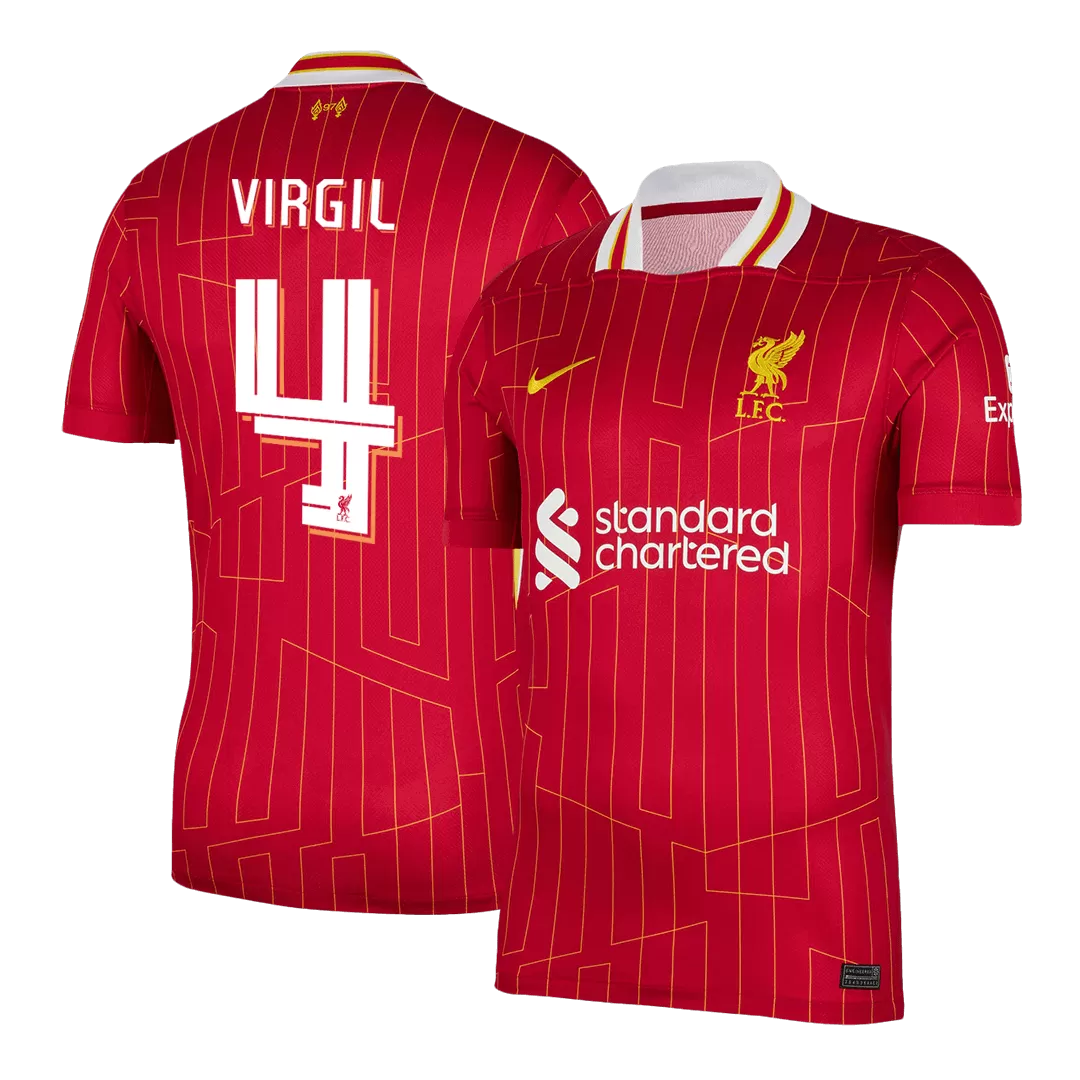VIRGIL #4 Liverpool Home Soccer Jersey - UCL