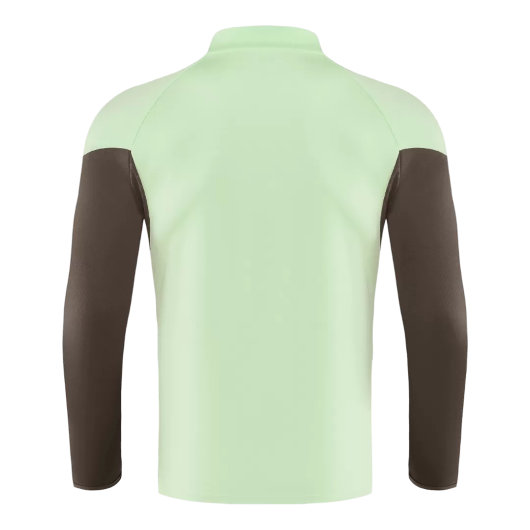 Real Madrid 1/4 Zip Tracksuit 2025/26 Kids Green - Image 4