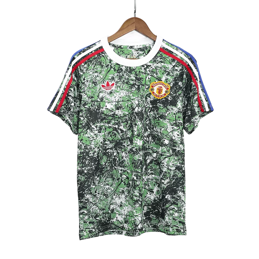 Manchester United X Stone Roses Pre-Match Soccer Jersey 2023/24 Green - Image 4