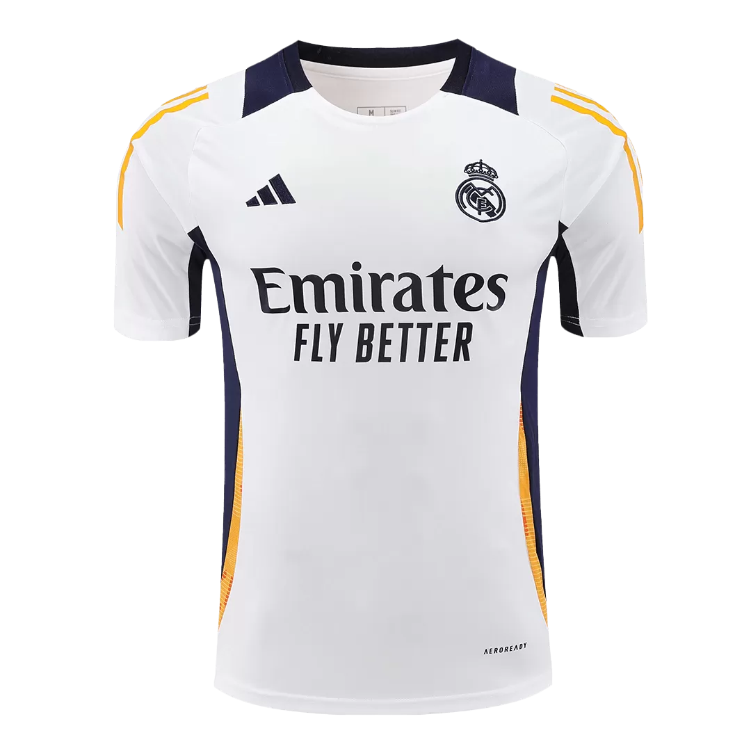 Real Madrid Pre-Match Soccer Jersey White