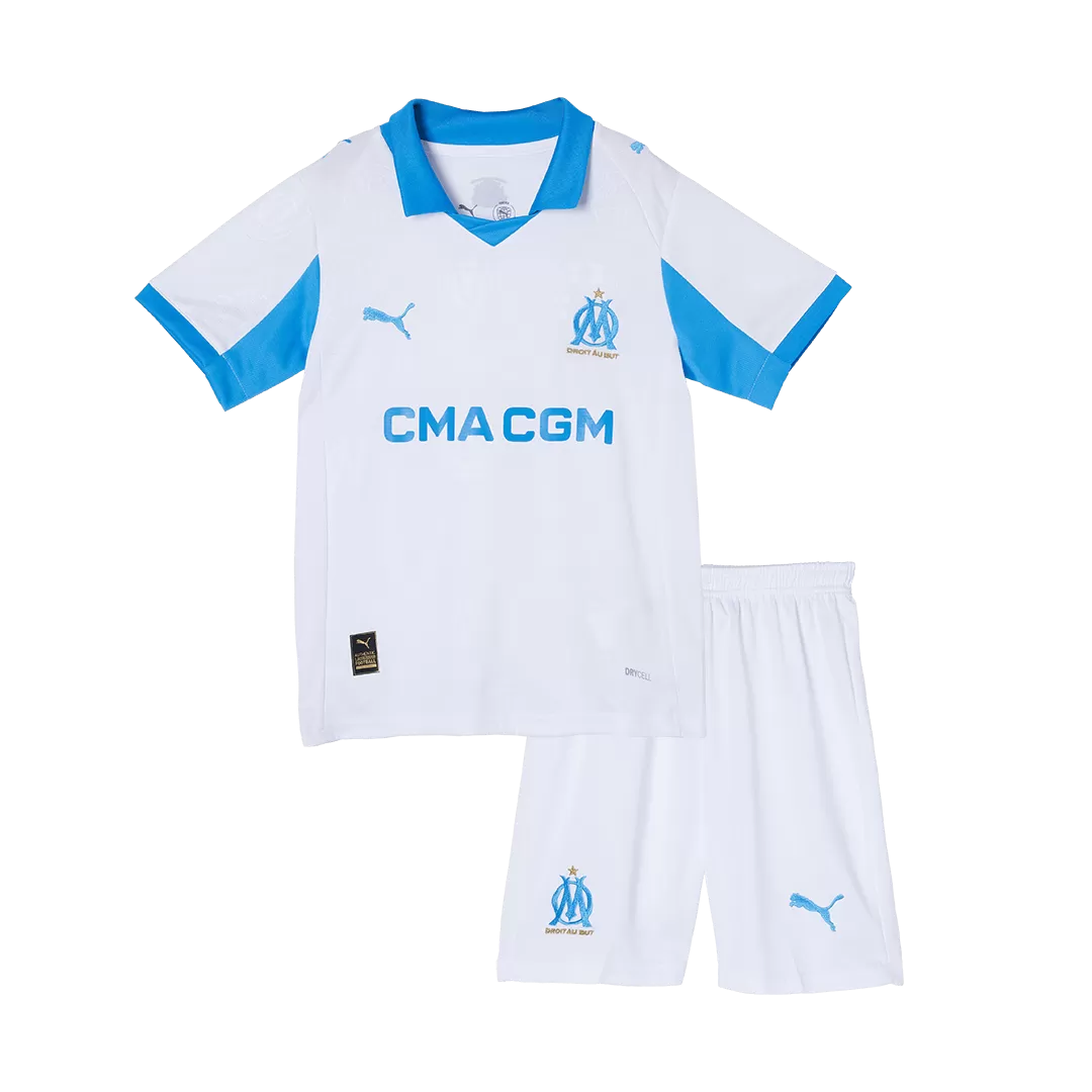 Marseille Home Kids Soccer Jerseys Kit 2025/26 - Image 3