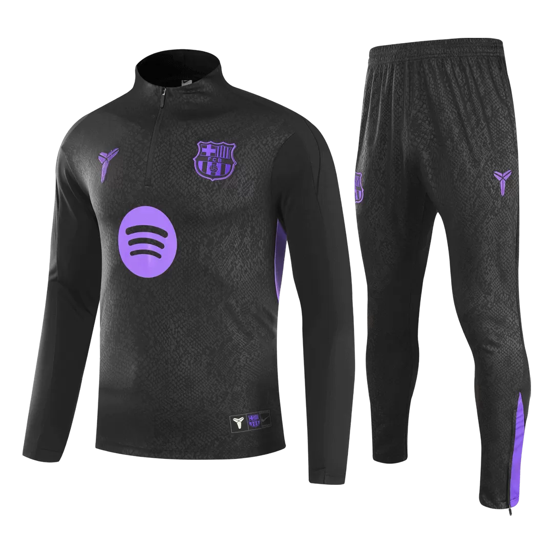 Barcelona 1/4 Zip Tracksuit 2025/26 Black