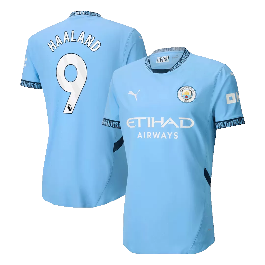 HAALAND #9 Manchester City Home Authentic Soccer Jersey