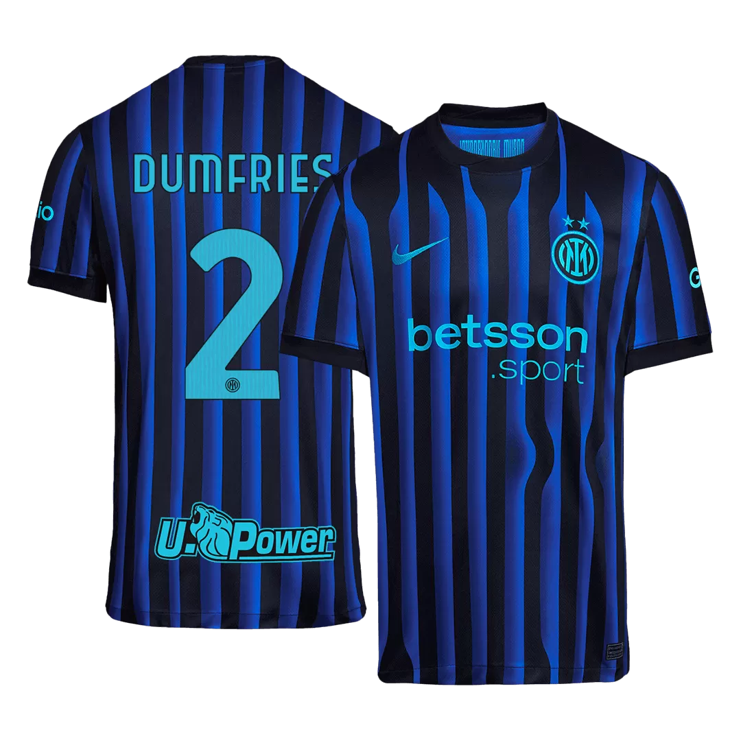 DUMFRIES #2 Inter Milan Home Soccer Jersey 2025/26