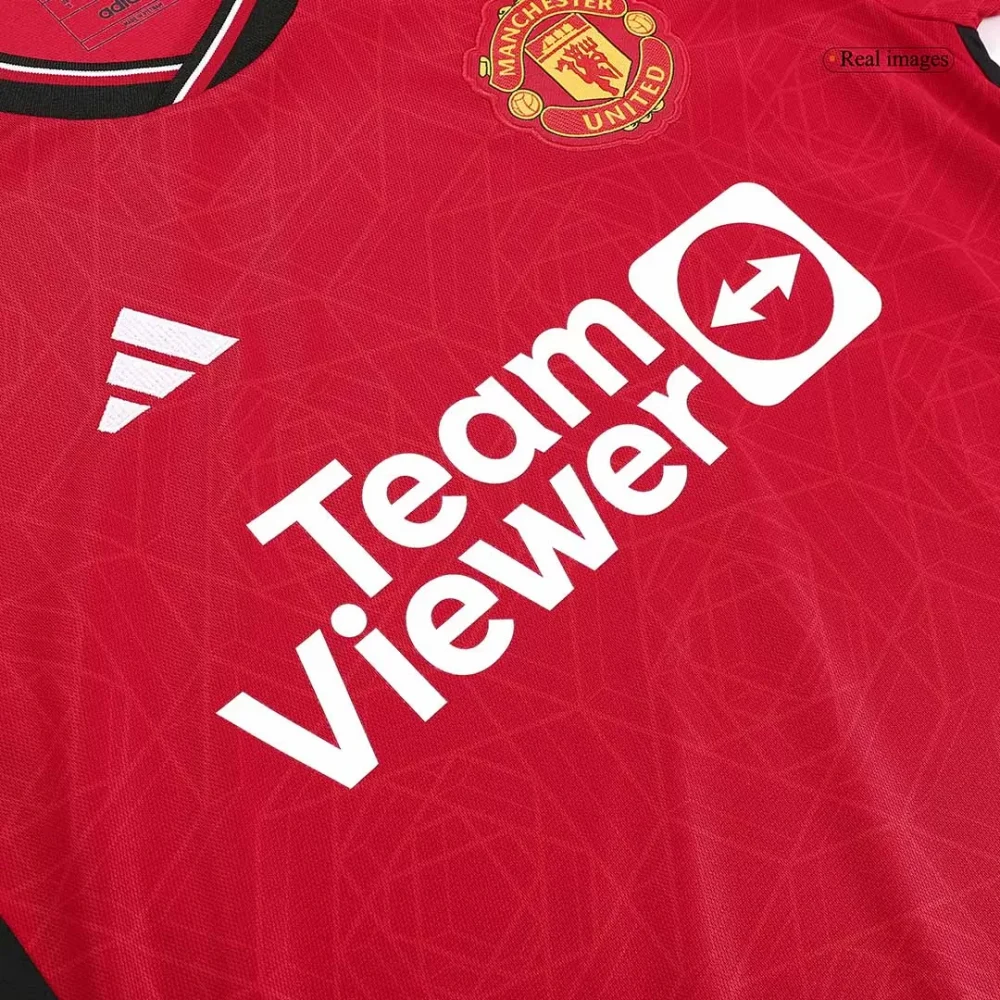 HØJLUND #11 Manchester United Home Soccer Jersey 2023/24 - Image 9