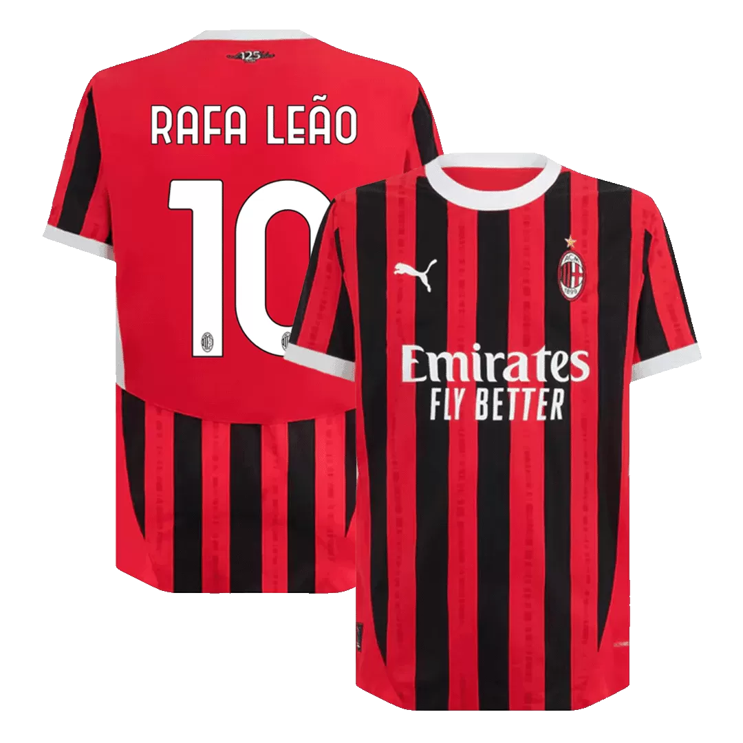 RAFA LEÃO #10 AC Milan Home Authentic Soccer Jersey