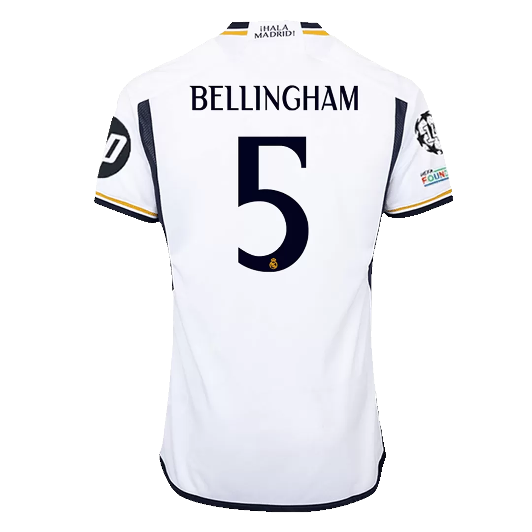 BELLINGHAM #5 Real Madrid Home Authentic Soccer Jersey 2023/24 - UCL FINAL - Image 2