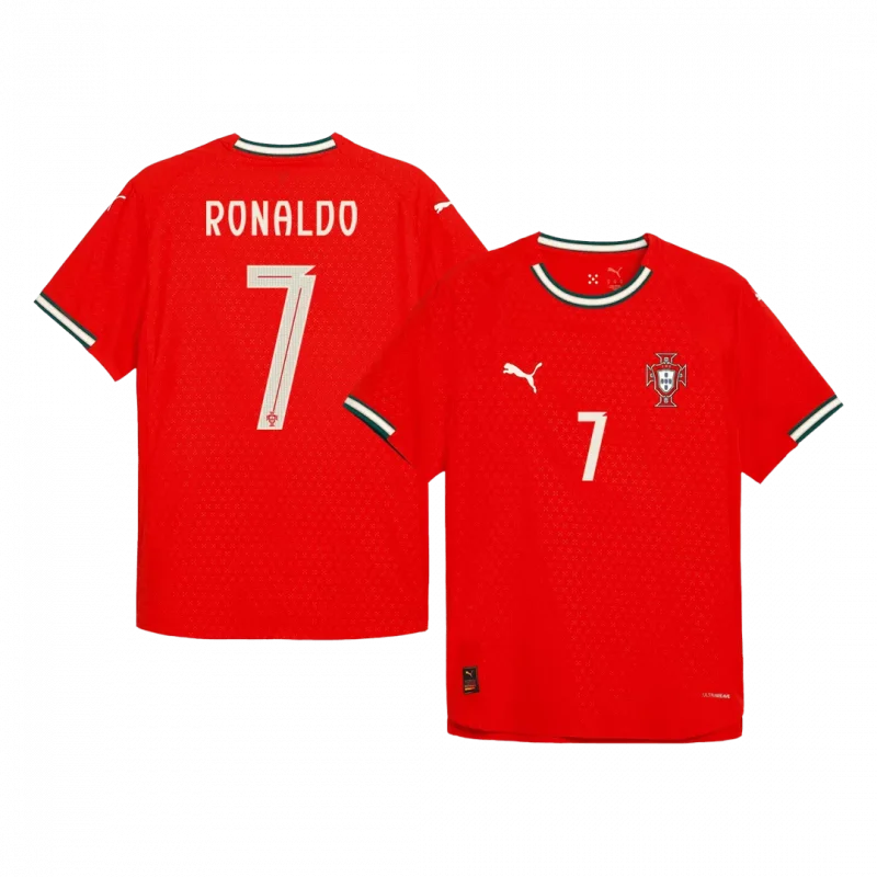 RONALDO #7 Portugal Home Authentic Soccer Jersey 2025