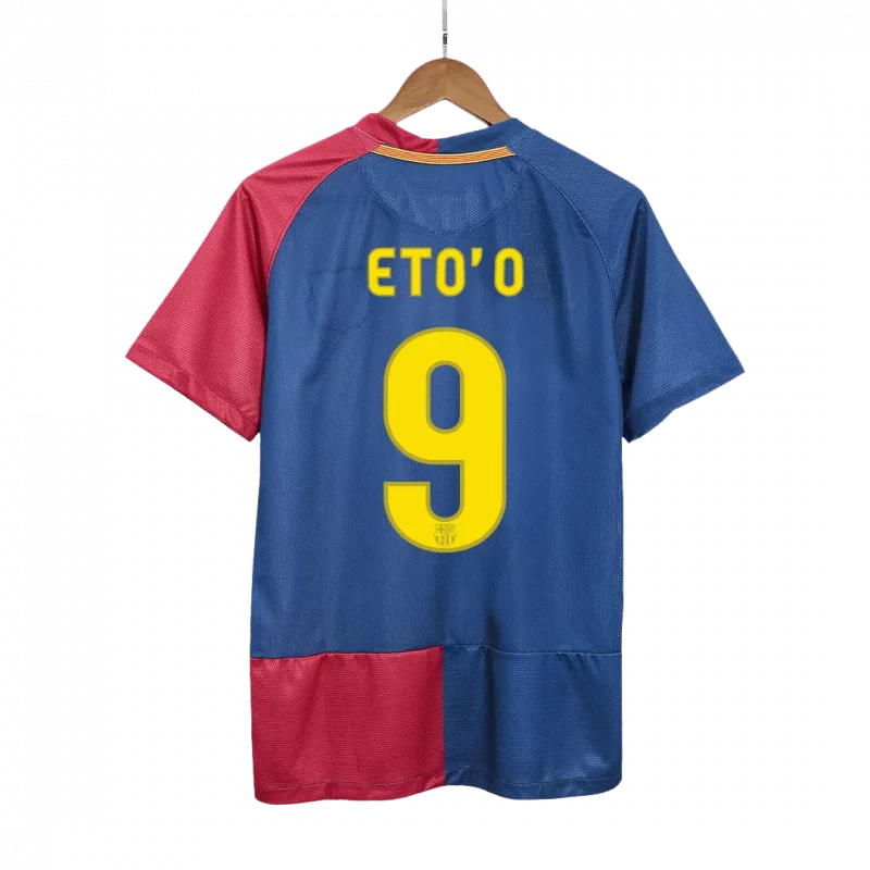 Vintage Soccer Jersey A.INIESTA #8 Barcelona Home 2008/09 - UCL Final