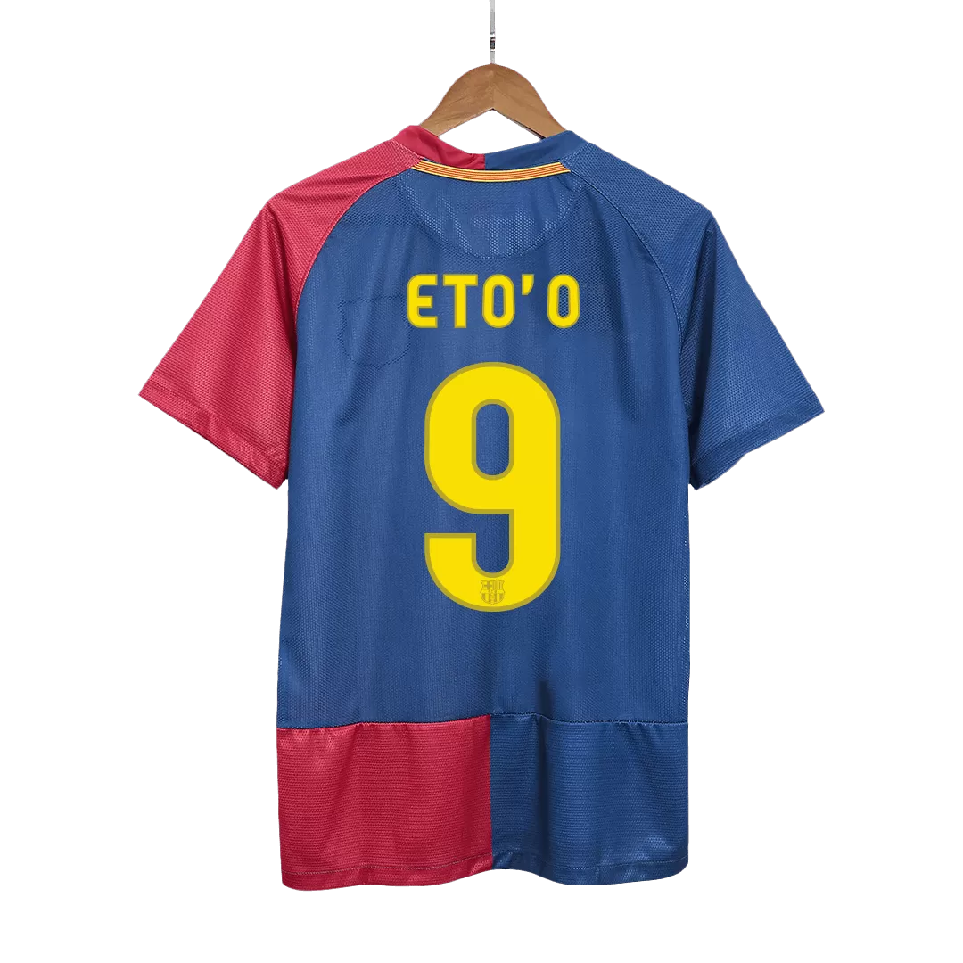 Vintage Soccer Jersey ETO'O #9 Barcelona Home 2008/09 - UCL Final
