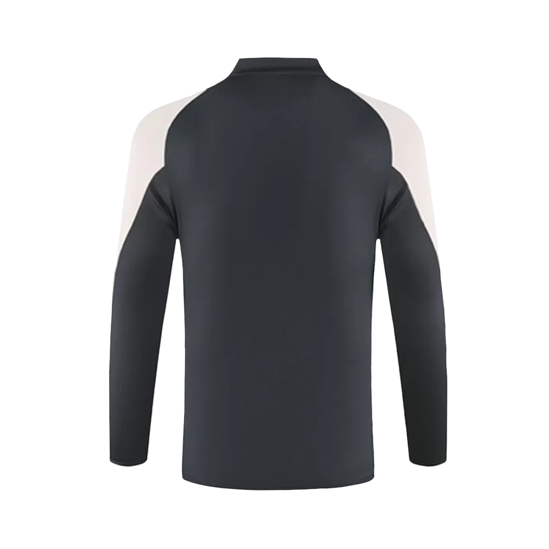 Real Madrid 1/4 Zip Tracksuit Gray - Image 4