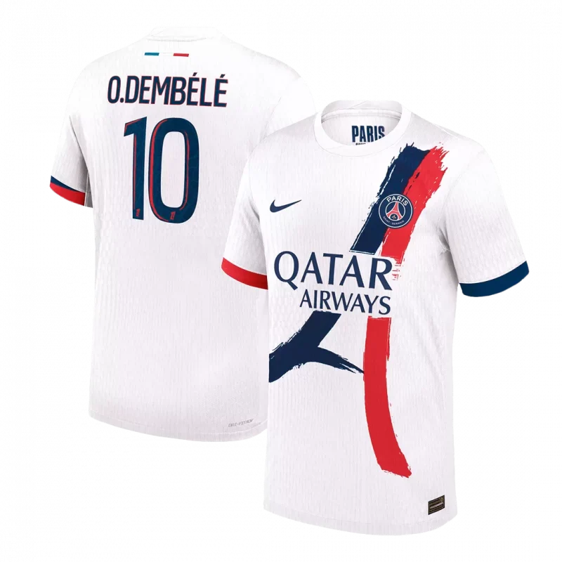 O.DEMBÉLÉ #10 PSG Away Authentic Soccer Jersey