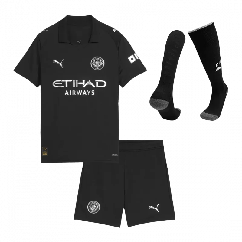 Manchester City Away Kids Soccer Jerseys Full Kit 2025/26