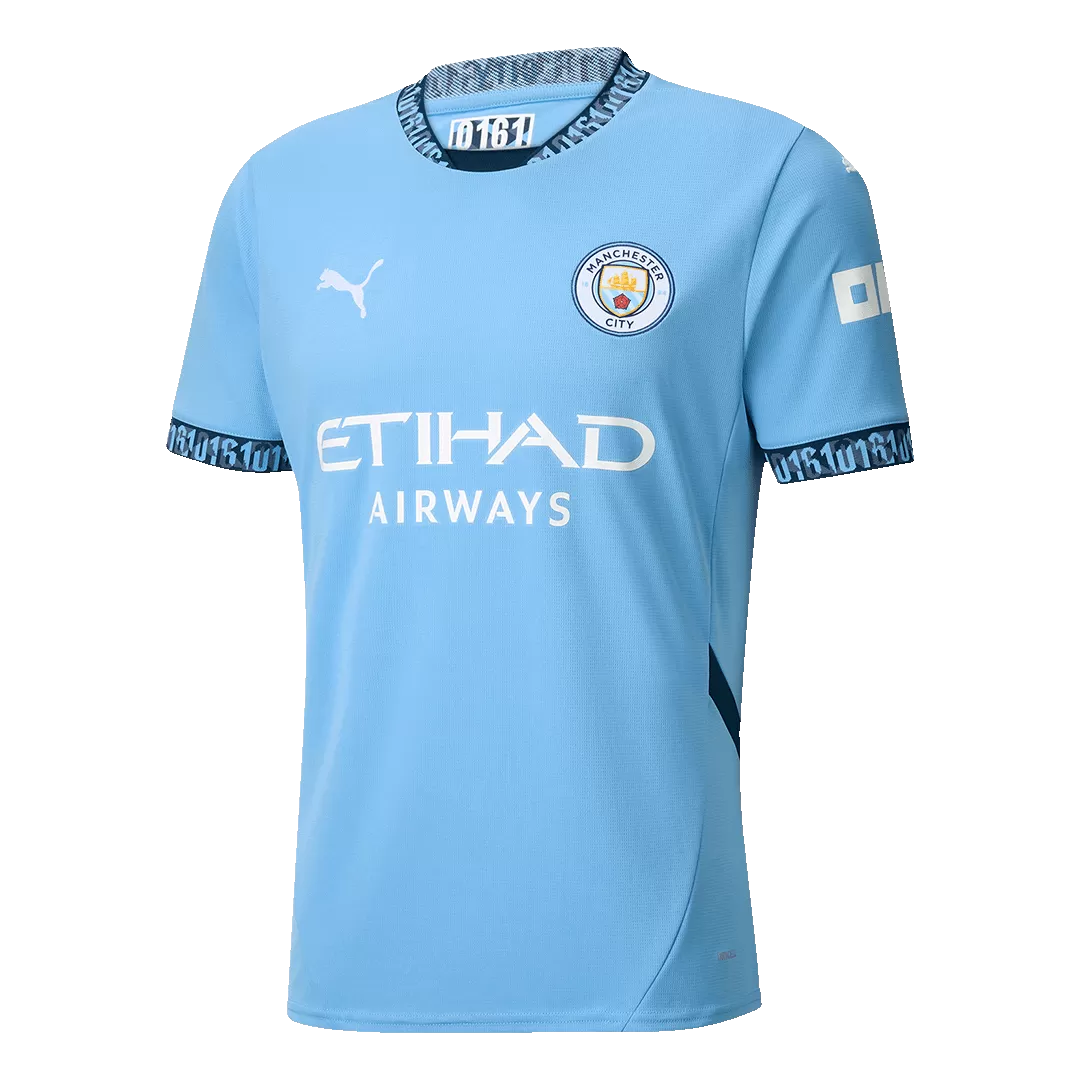 DE BRUYNE #17 Manchester City Home Soccer Jersey - UCL - Image 2